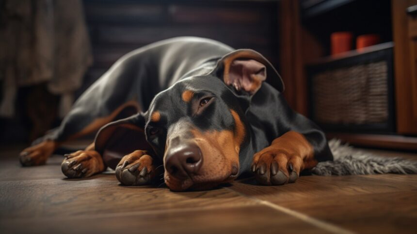 Immagine di cane affetto da filaria.